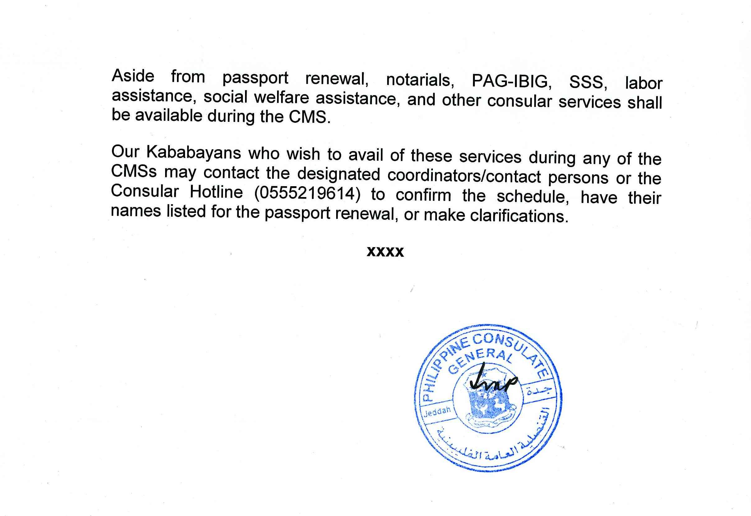 Public Advisory No. 04 2017 Consular Mobile Services in the Western Region for 2017 Page 2